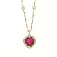 Necklace Valentina Callegher Woman in White Gold Rubino 9118/2*RB